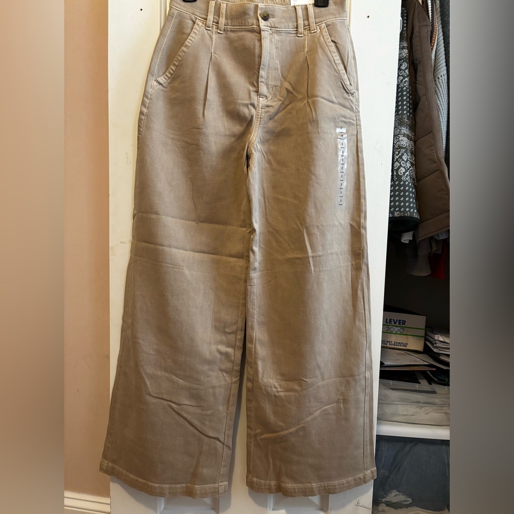 American Eagle Outfitters Women's Wide Leg Pants - Tan